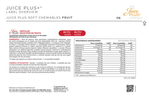 Pastilles Sélection de Fruits & Légumes (Healthy Starts 4-12)