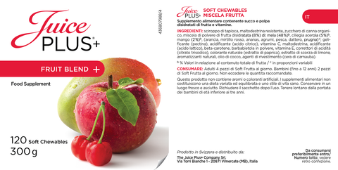Obst-, Gemüse- und Beerenmischung Kautabletten