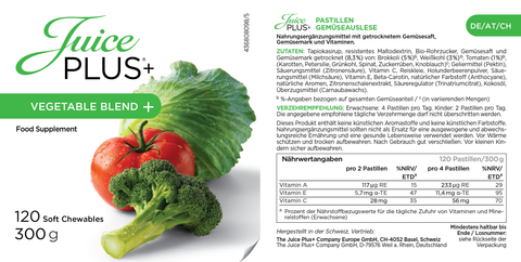 Mélange de fruits, légumes et baies à mâcher