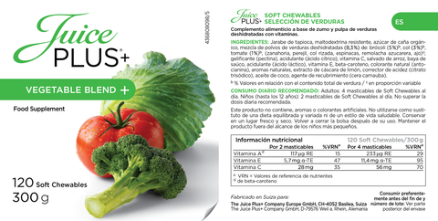 Obst-, Gemüse- und Beerenmischung Kautabletten